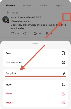 Threads: share (repost) - 1