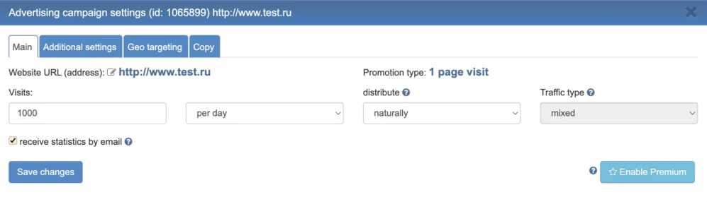 How to change ad campaign settings - 2