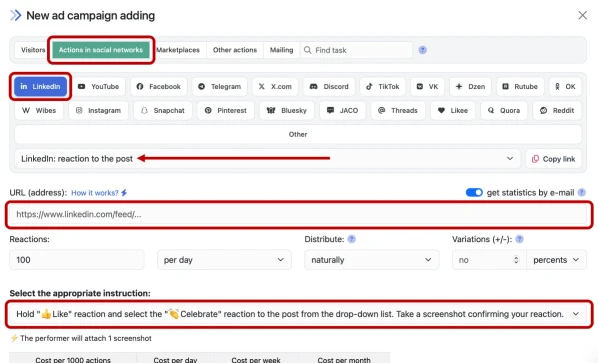 LinkedIn: boosting reactions - 4