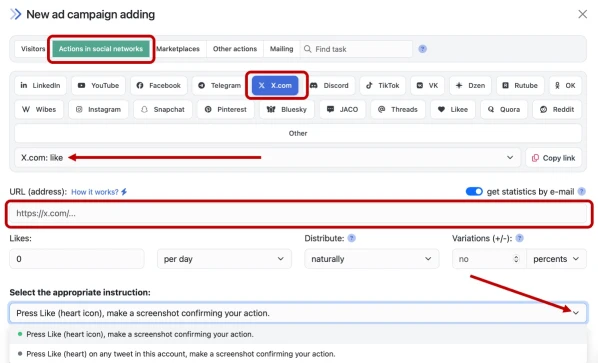 X.com: likes boost - 5