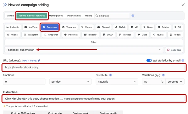 Facebook: boosting likes and emotions - 6