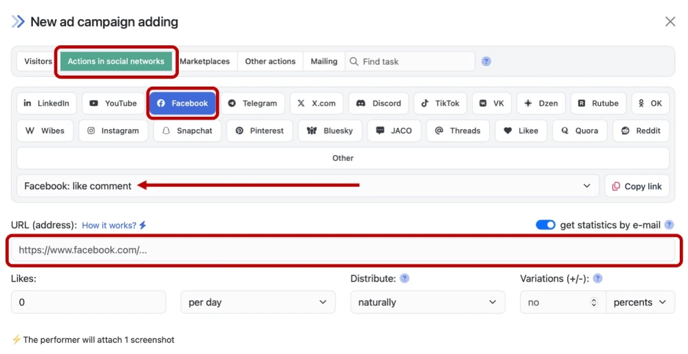 Facebook: like comment - 3