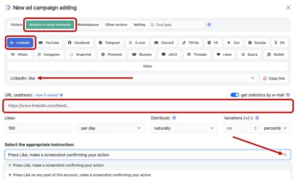 LinkedIn: boosting likes - 4